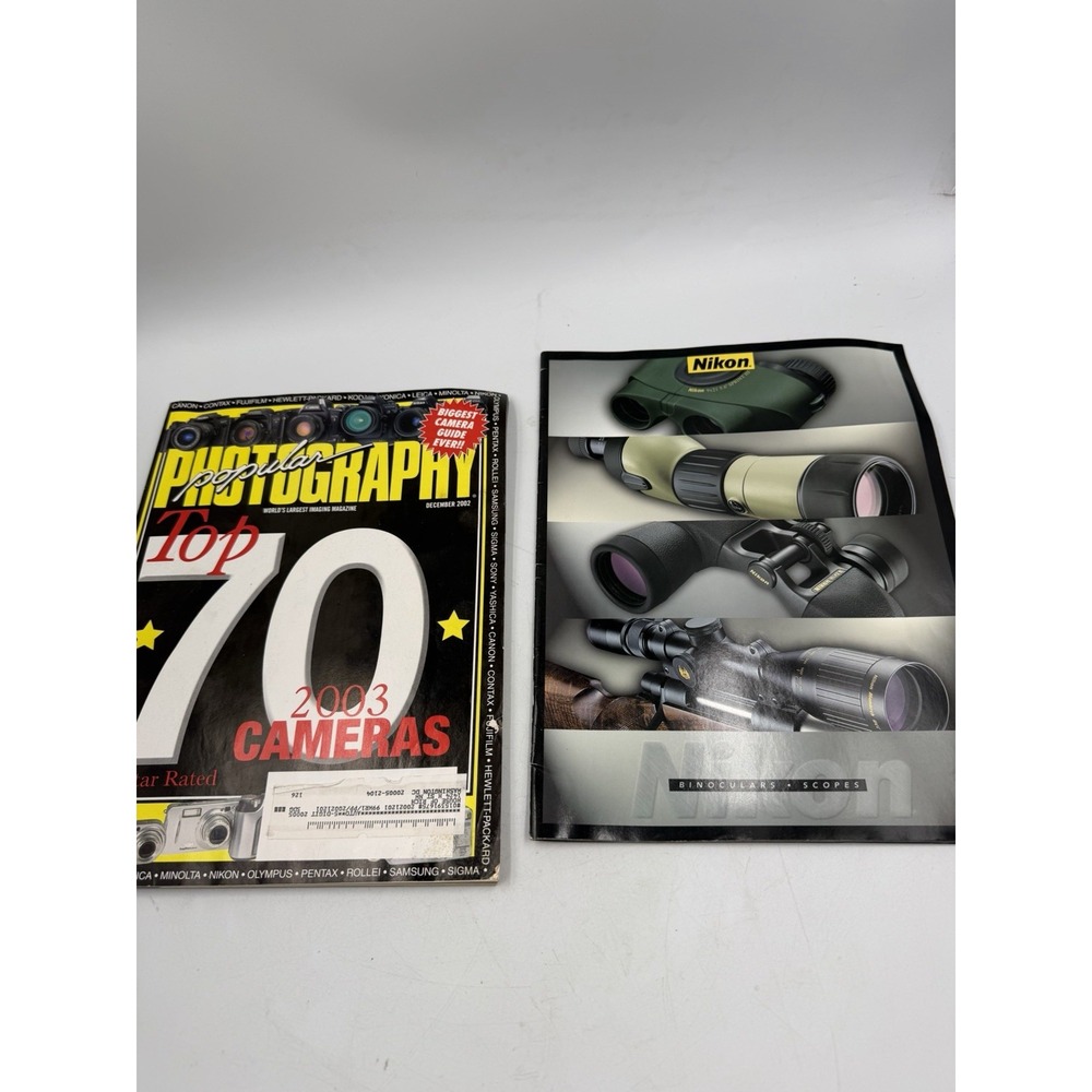 Lot Of 2 Popular Photograph 2002 And Nikon Binoculars And Scopes Magazines